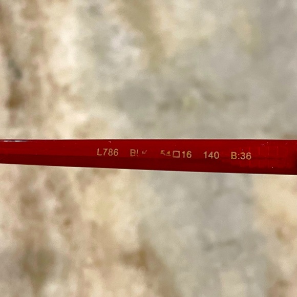 Lulu Guinness glasses frame, model L786, red, black and white with case - Picture 5 of 11